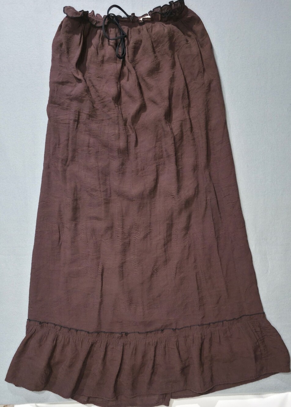 Thirty/Thirty Medium Brown Renaissance Faire Ready, CotttageCore Maxi Skirt, Ruf